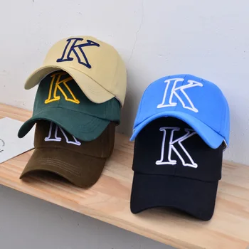 2022 Нов стил K бейзболни шапки, мъжки, дамски памучни шапки с бродирани букви, мъжки и дамски бейзболна шапка на пролет и есен