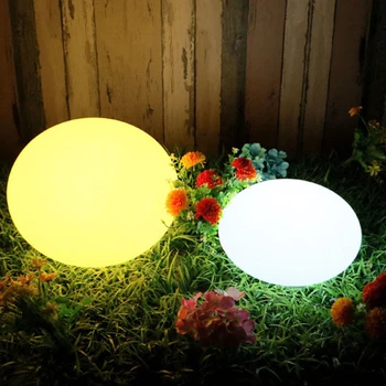 IP65, Открит Водоустойчив Басейн Плаващ Плосък Сферичен Лампа 16 цвята Акумулаторна Плувен Басейн Вечерни Топка Лампа Градина вътрешен Двор Тревата Лампа