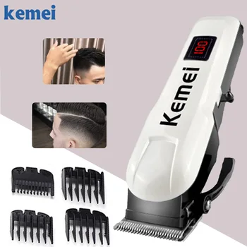 Kemei машина за подстригване безжична прическа мъжка самобръсначка за оформяне на брада тример за коса електрическа Машина за Подстригване на коса KM-2600 инструмент за подреждане