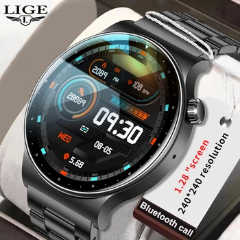 LIGE 2023, нови умни часовници за мъже, спортен песен, фитнес гривна, водоустойчив Bluetooth часовници за повикване, гласова помощ, мъжки умен часовник, дамски