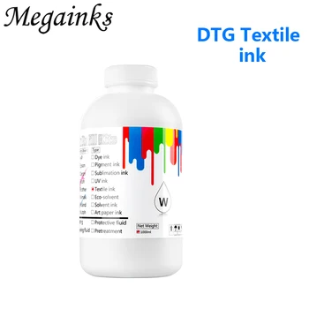 Megainks 1000 мл бяло цифрови текстилни мастила за печатащата глава Pansonic за принтер panasonic