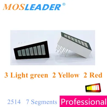 Mosleader 100шт 3 Зелен 2 Жълти И 2 Червени 2514 Дисплей 7 Сегменти DIP8 Трапециевидная Хистограма Led Панел Датчик за паркиране на заден ход радар