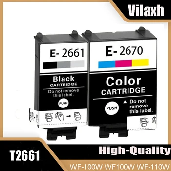 vilaxh T2661 T2670 Мастило Касета за мастилено-струен принтер Epson 2661 2670 WorkForce WF-100W 100W WF100W