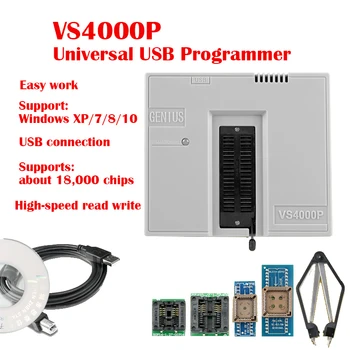 VS4000P VSpeed Универсален USB Програмист LCD bios на Лаптоп дънната Платка Памет За Четене и Запис на Горелката PIC Чип Подкрепа светкавица 18000 + чип