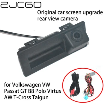 ZJCGO за задно виждане за Кола Обратно на Резервната Паркинг Надграждане OEM Заводска Камера за GT Volkswagen Passat B8 Polo Virtus AW T-Cross Taigun