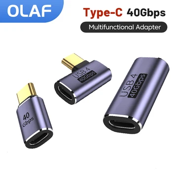 Адаптери за високоскоростен пренос на данни ОЛАФ 40 Gbit/s Type C разширено адаптер 100 Вата бързо зареждане C USB адаптер за преобразуване на данни