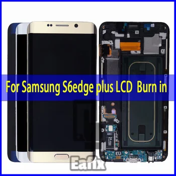 Гори в Сенките на Оригинала За Samsung Galaxy S6 edge plus LCD дисплей С Рамка G928F G928T Сензорен Екран 5,7 Инча В Събирането на OLED