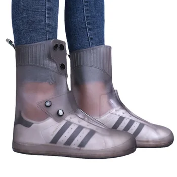 Дебели водоустойчив силиконов калъф за обувки, водоустойчиви дамски обувки, мъжки чанти, улично противоскользящее защитно покритие за обувки за еднократна употреба
