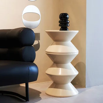 Дизайнерски ъглови холни маси за дневни, модерни бели масички в скандинавски стил, тоалетка с елегантни мебели Tavolino Da Salotto