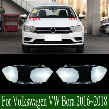 За Volkswagen VW Bora 2016~ 2018 Kap Lampu Transparan Penutup Lampu Depan Penutup Lampu Depan Kerangka Лещи от Плексиглас