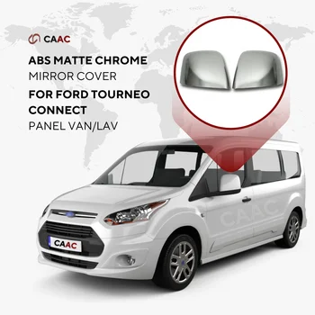 За Форд Tourneo Connect 2014-2018 ABS Матово Хромирани Покриване на Страничните Огледала 2 броя Самоклеящийся Авто Матиран Цветен Аксесоар Украшение