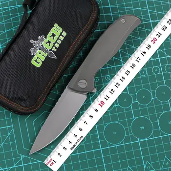Зелен трън F95NL Сгъваем Нож С Подшипником VG10 Острието TC4 Титановая Дръжка Открит ловен джобен Плодов EDC Инструменти За Къмпинг