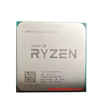 Използва AMD Ryzen 5 2400G R5 2400G 3.6 Ghz Четириядрен процесор Quad-Thread 65W CPU Процесор YD2400C5M4MFB Socket AM4