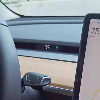 Кола дисплей HUD-Head Up за Tesla Model 3 Mode Y Цифров LCD за измерване на скоростта сигнален механизъм мини-размер на вградена дизайн с висока разделителна способност