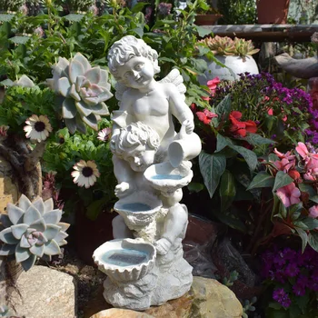 Креативен американски кънтри Ретро градина, пейзаж във вътрешния двор, декорация във формата на ангел от смола, скулптура, магазин, декорация на всекидневна