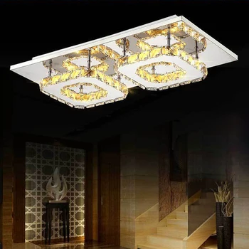 Модерен тавана лампа K9 с хрустальным абажуром, елегантен led тавана лампа, полилеи, осветление за хол, трапезария, кухня, декор