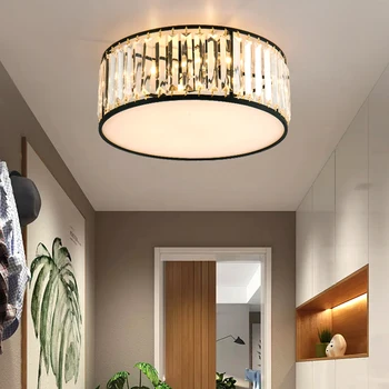 Модерни led таван, осветителни тела от Кристал декор за хола Креативна черна лампа за спални кухня трапезария коридор lampy sufitowe