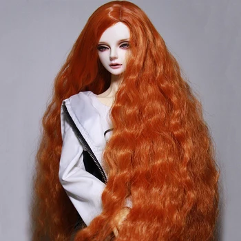 Нов стил 1/3 1/4 1/6 1/8 Висока вълнообразни жично Bjd перука SD за BJD кукли Перука за коса