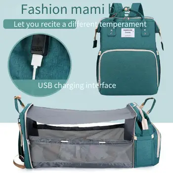 Нова чанта за памперси за майки, раница, дамска чанта за бременни, брандираната бебешко кошче за мама, чанти за грижа за детето, чанти за смяна на пелени