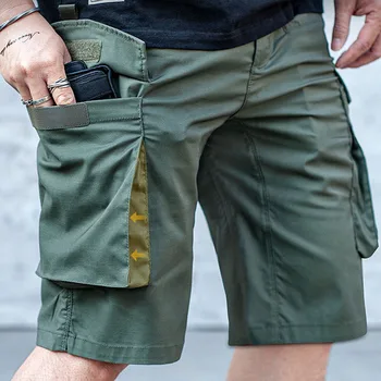 Панталони-карго с множество джобове, външни военни износоустойчиви къси панталони за туризъм, мъжки летни тактически панталони, мъжки леки и удобни