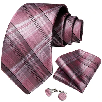 Розово каре мъжки вратовръзки ширина 8 см, бизнес сватбен вратовръзка, сменящи шал, ръкавели, аксесоари, подаръци, директен доставка
