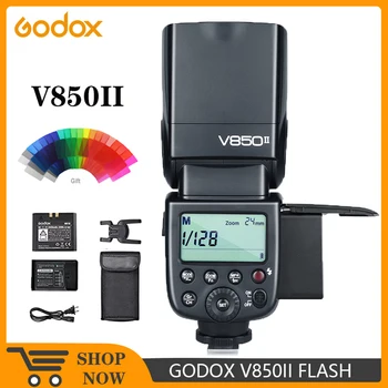 Светкавица Godox V850II за Sony, Canon, Nikon, Fuji Olympus GN60 2,4 G 1/8000 s HSS Полномощные флаш 2000 mah Литиево-йонна Батерия с Камери