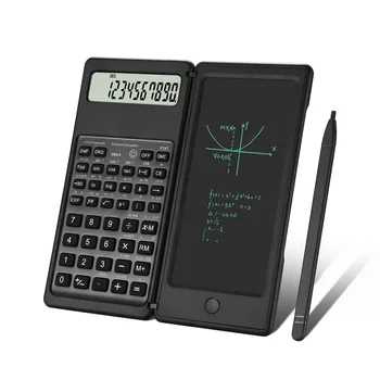 Сгъваем функционален калкулатор с 6-инчов LCD бележник за писане, офис модул за обучение 12-цифрен дисплей