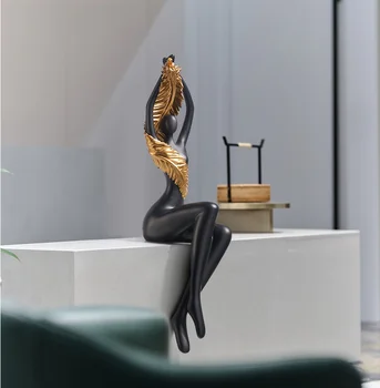 Съвременно минималистское изкуството на висящите крака сидячая поза украса характер креативна преграда, мека украса модерна всекидневна
