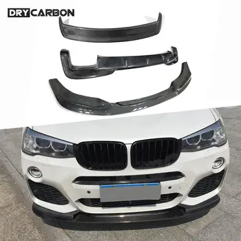 Устна на предната броня от въглеродни влакна, заден дифузьор, заден спойлер, автоаксесоари за BMW X3 F25 M Sport 2014 2015 2016 2017, комплекти