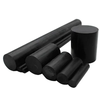 Черен прът от ABS-пластмаса, кръгла пръчка, могат да бъдат планирани механична обработка