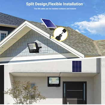 100 W Слънчев Дистанционно Управление на уличното осветление, с монтиран на стената Лампа, Вграден Дълъг живот на батерията от Външен Слънчева Светлина Водоустойчив IP67