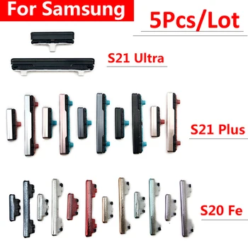 5 бр./лот, нова страничен бутон за регулиране силата на звука, захранване за Samsung Galaxy S21 Plus/S20 Fe/S20 Ultra