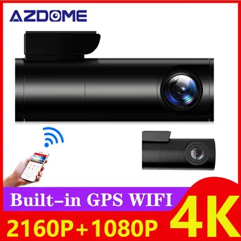 AZDOME M300S Гласово Управление на 4K 2160P Авто Дървар Предна Камера за Обратно виждане DVR Детектор С WiFi GPS Видеорекордер 24 Паркинг Монитор