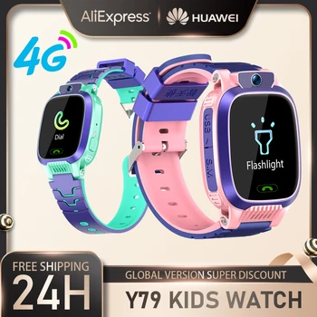 Huawei Y79 детски умен часовник 4G SOS GPS тракер за момичета и момчета HD камера Водоустойчива гласово телефонно обаждане детски смарт часовници за Xiaomi