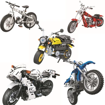 MEOA новата серия двигатели, 5 стилове, състезателни мотоциклети, мотоциклет за бягане крос-кънтри, планинско колоездене, изграждане на блокове, тухли, строителна играчка