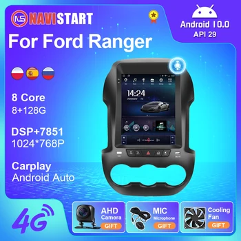 NAVISTAR Tesla Стил Андроид 10 За Ford Ranger 2012-2019 Кола Стерео Радио Авто DSP Carplay GPS Навигация 2 Din DVD Player