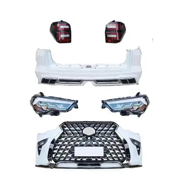 Авто Бодикит включва Светлини Предна И задна Броня В събирането За Toyota 4runner 2010-2020 Ъпгрейд до Lexus Gx460 Style