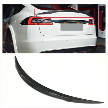 Авто задни багажника на колата е от въглеродни влакна, спойлер, крило, флип-надолу капака на багажника, горна тапицерия, покривка, сплитер, губа за Tesla Model S Седан, 4 врати, 2012-2019