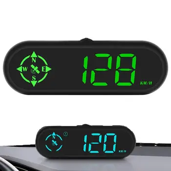 Авто централен дисплей Удобен автомобилен универсален компас скорост Дисплей с висока разделителна способност Малък и изискан HUD Цифрови датчици