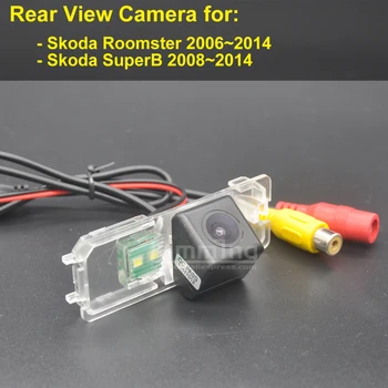 Автомобилна камера за задно виждане за Skoda Roomster Type 5J Superb 2006 ~ 2014 безжична камера за обратно виждане за паркиране HD CCD