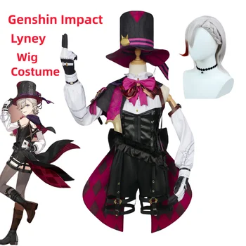 Играта Genshin Impact Lyney Cosplay костюм за Хелоуин, карнавальная облекло за парти Аниме