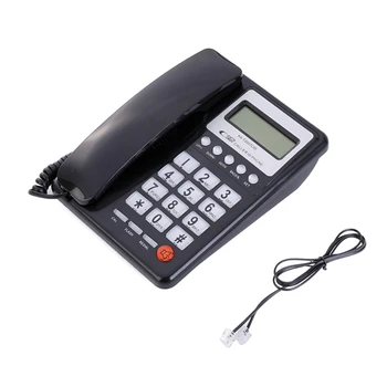 Кабелен стационарен телефон, Кабелна настолен телефон с номер на обаждащия се, стабилна LCD дисплей DTMF/FSK за офис и домашна употреба