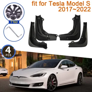 Калници за Tesla, Модел S 2017 ~ 2022 2018 2019 2020 2021 Капак Калници калник на задно колело Крило на Колата Защита Отпред И Отзад Аксесоари