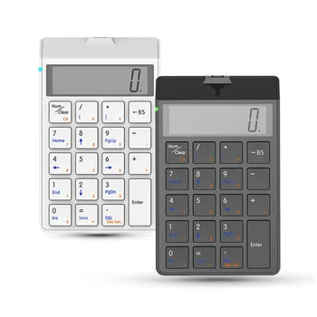Клавиатура безжичен калкулатор, Bluetooth, USB зареждане, клавиатура финансово-счетоводни, 12-цифрен дисплей, клавиатурата калкулатор с двойно предназначение