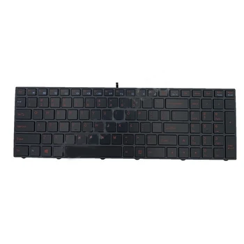 Клавиатура за лаптоп САЩ с подсветка за Clevo N650 N850 N950 N750 N250 N957 PA70 P950 Механична Клавиатура M51 F57 с Червена Буква