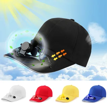 Лятна шапка с вентилатор, слънчева шапка за предпазване от слънцето, сила Ежедневни шапка с козирка за мъже, жени, спортна защита за улицата, бейзболна охлаждаща шапка