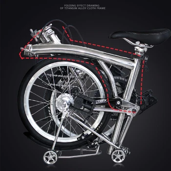 Материал на рамката на велосипеда Ti GR9 TI3AL2.5V титан сплав за велосипед Brompton /folding bike ACEOFFIX