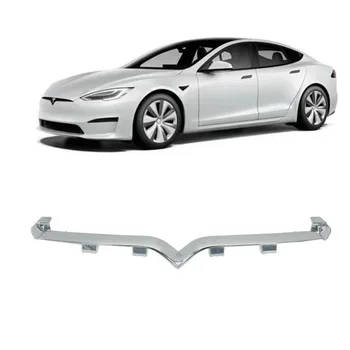 Новост За Tesla, Модел S 2016-2019 Тампон на предната решетка 1056377-00-F Хромирана Решетка Директен Заместител