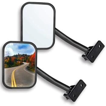 Огледало за обратно виждане за Jeep Wrangler TJ JK 4X4 Офроуд Правоъгълни Огледала morror райони, Странично Огледало за обратно виждане, 2 бр.