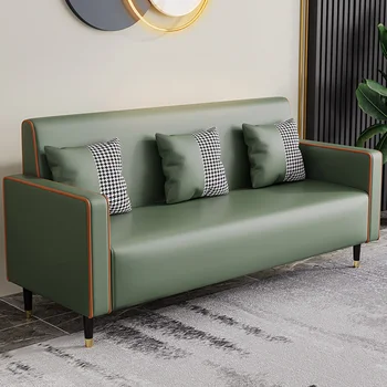 Ретро скандинавски диван, минималистичное дълбоко кресло, луксозен кожен диван за почивка, зелен диван за четене, маса за хранене, диван, мебели за хола Soggiorno